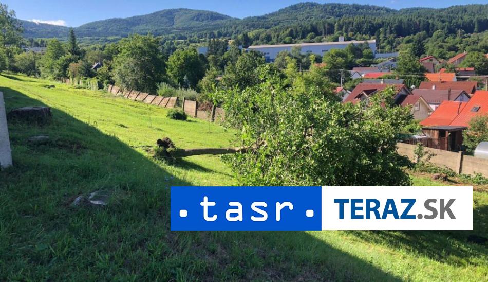 Kratka burka velke skody V Handlovej popadali stromy a nesla elektrina