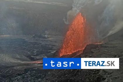 Sopka Kilauea na Havaji opat chrli lavu