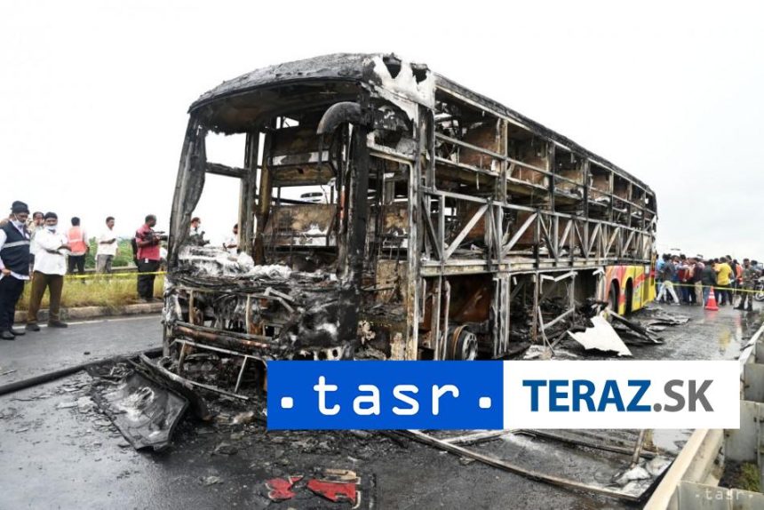 TRAGICKY POZIAR AUTOBUSU HLASIA ASPON 20 OBETI