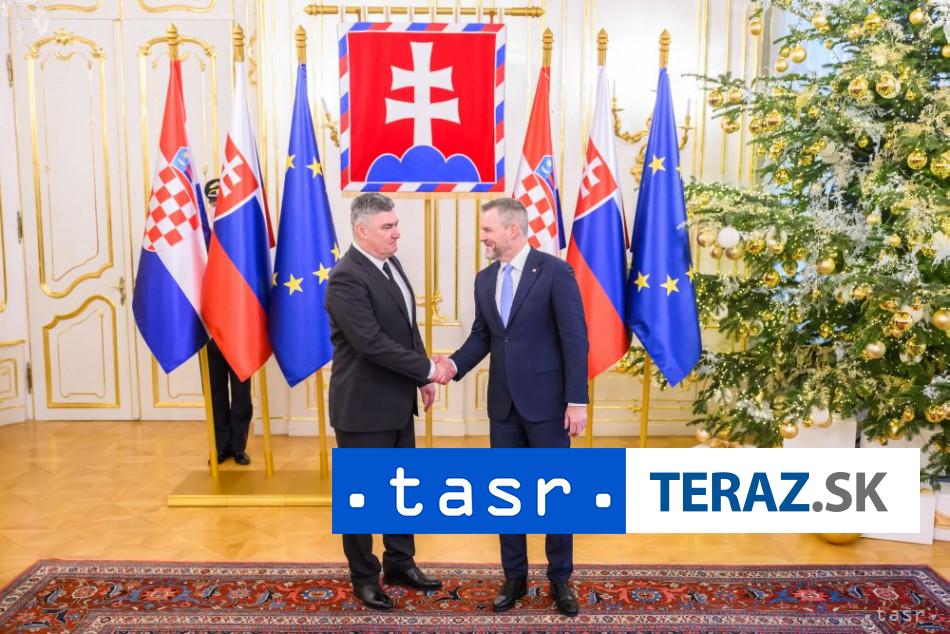 VIDEO Pellegrini prijal prezidenta Chorvatska hovorili o Ukrajine