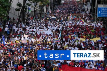 Tisice Venezuelcanov v uliciach Caracasu ziadali prepustenie Madura